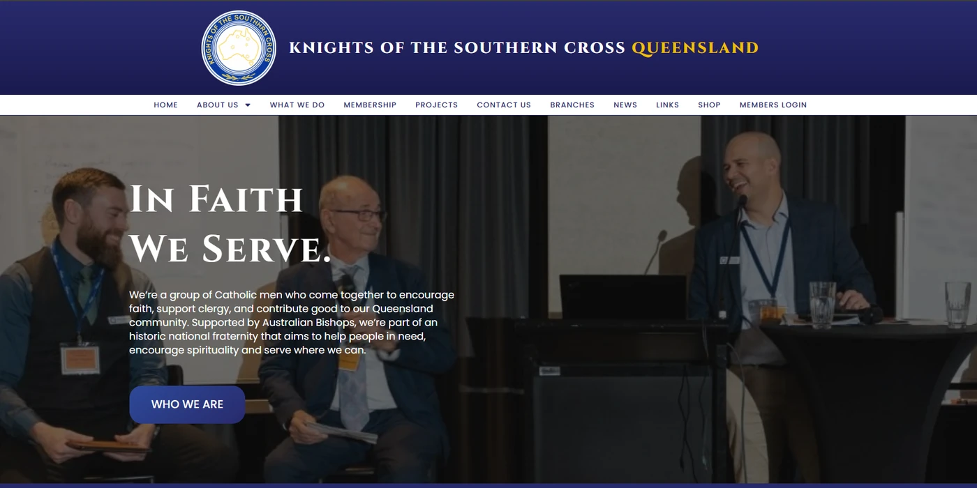 Knights of the Southern Cross website built by Mohyuddin Enterprises